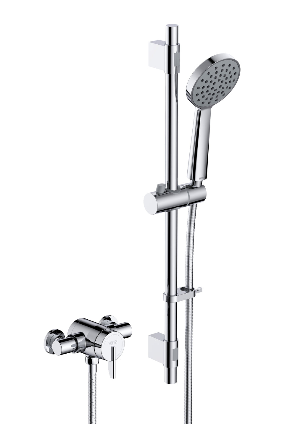 Bristan Sonique3 Thermostatic Exposed Mini Shower Valve with Riser Kit Chrome SOQ3 SHXAR C.