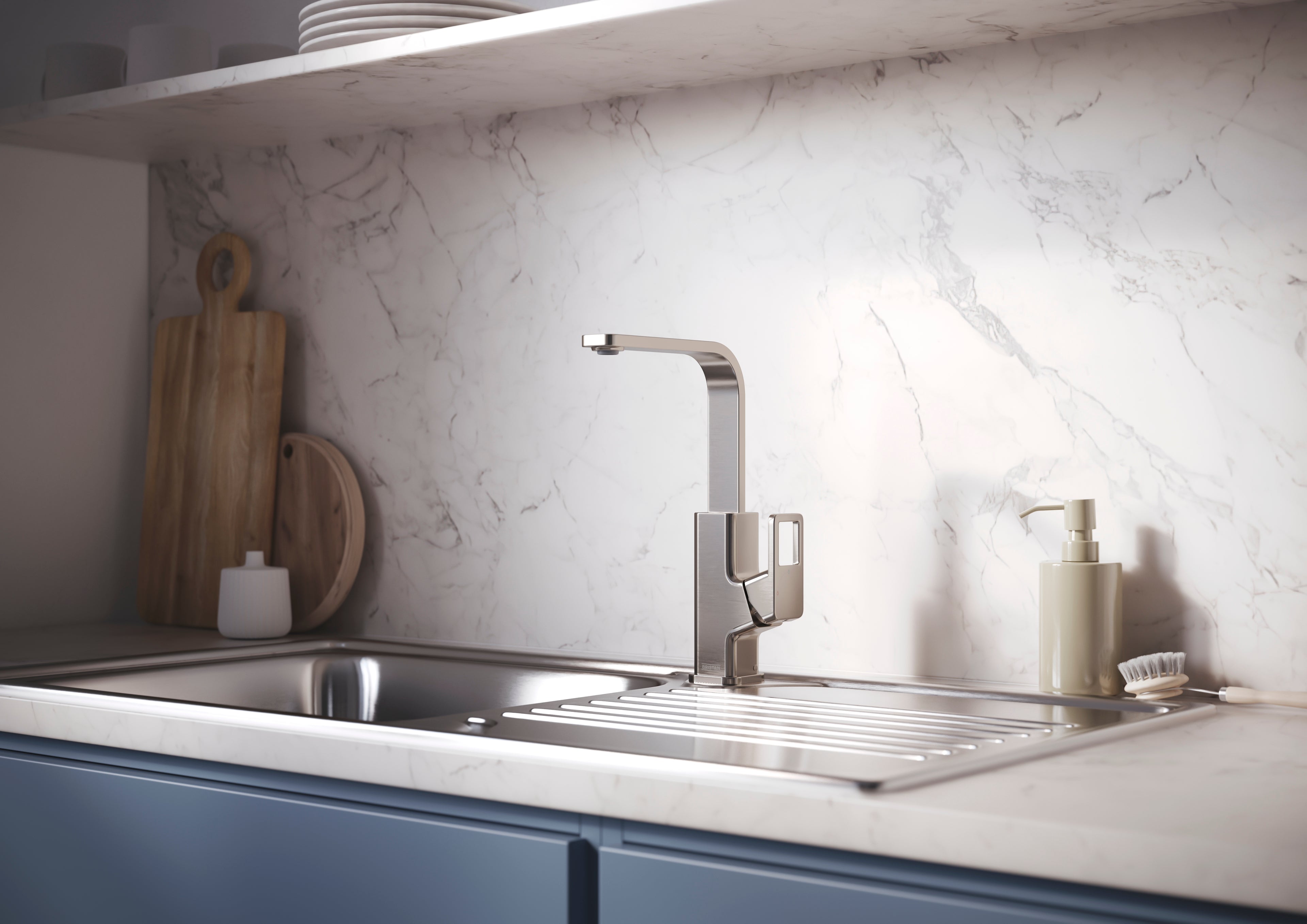 Bristan SPairuce Easyfit Kitchen Sink Mixer Tap Stainless Steel SPR EFSNK SS