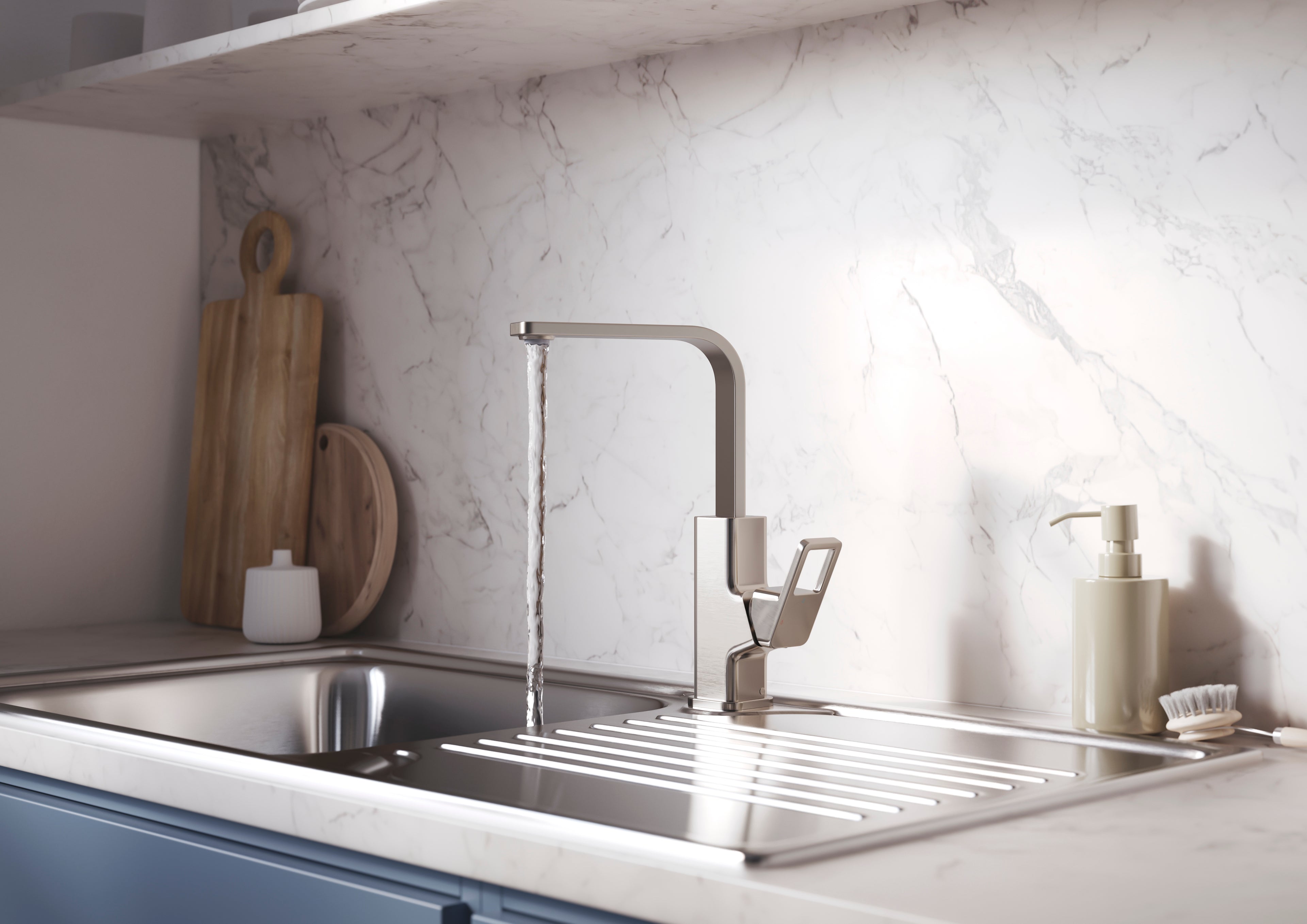 Bristan SPairuce Easyfit Kitchen Sink Mixer Tap Stainless Steel SPR EFSNK SS
