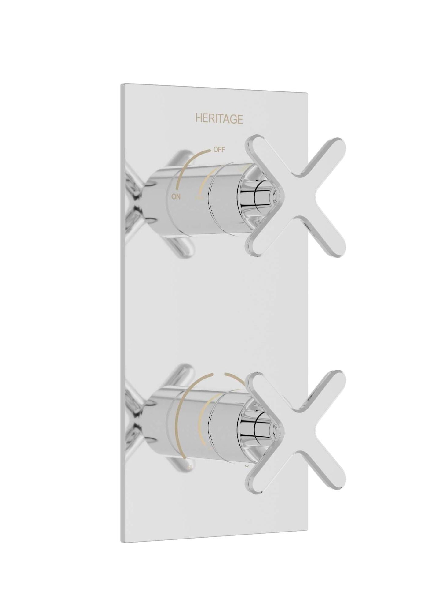 Heritage Salcombe 1 Outlet 2 Handle Concealed Thermostatic Valve Chrome