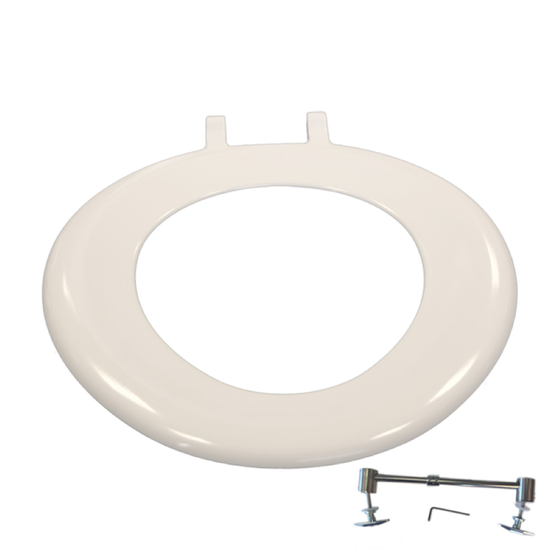 Lecico White Ring Seat with Top Fix Hinges with Lid