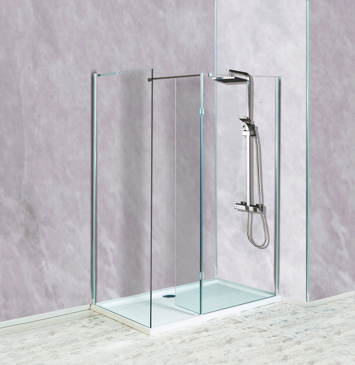 DuraPanel Grey Marble tile effect flooring - 100% waterproof 10.013