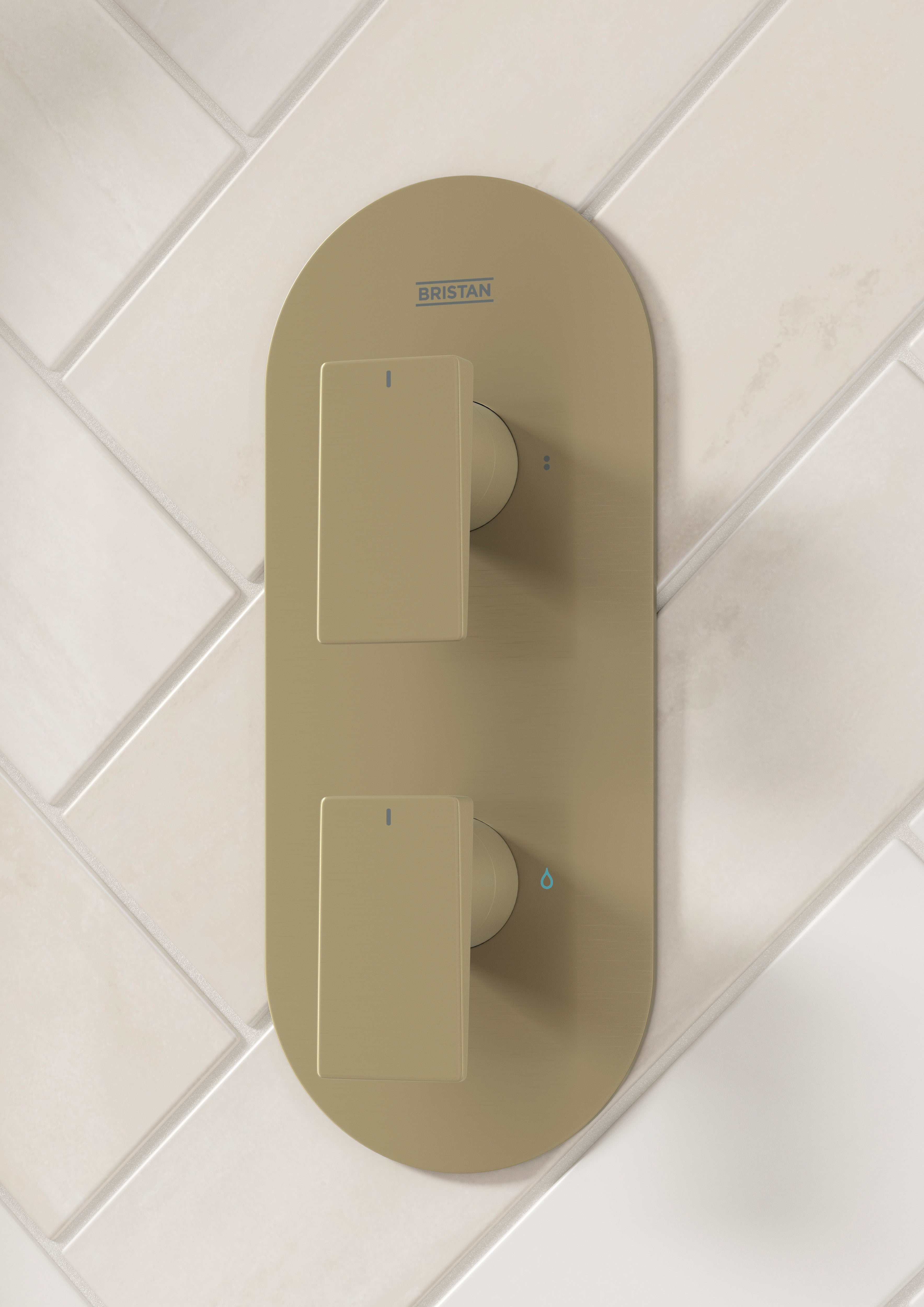 Bristan Tangram Brushed Brass Concealed Dual Control Shower Pack TANGRAM BB SHWR PK.