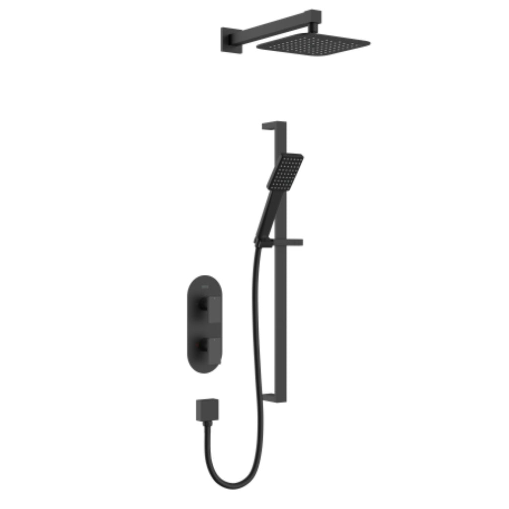 Bristan Tangram Concealed Dual Control Shower Pack Black TANGRAM BLK SHWR PK.