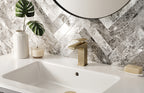 Bristan Tangram Eco Start Basin Mixer Tap with Clicker Waste Brushed Brass TAN ES BAS BB