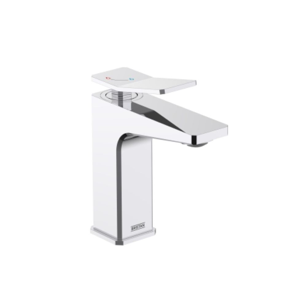 Bristan Tangram Eco Start Basin Mixer Tap with Clicker Waste Chrome TAN ES BAS C