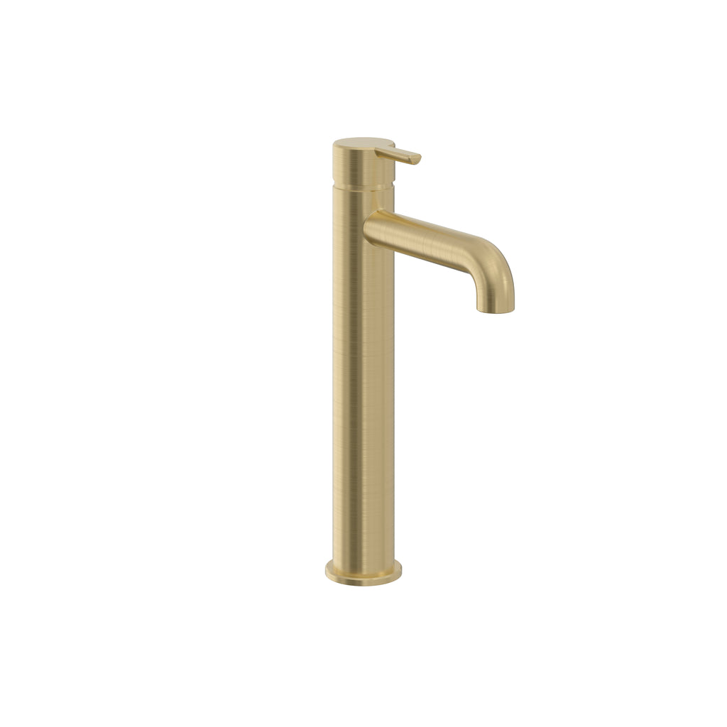 Heritage Bathrooms Dartmouth Tall Basin Mixer Tap Brushed Brass