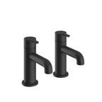Heritage Dartmouth Bath Pillar Taps Matt Black