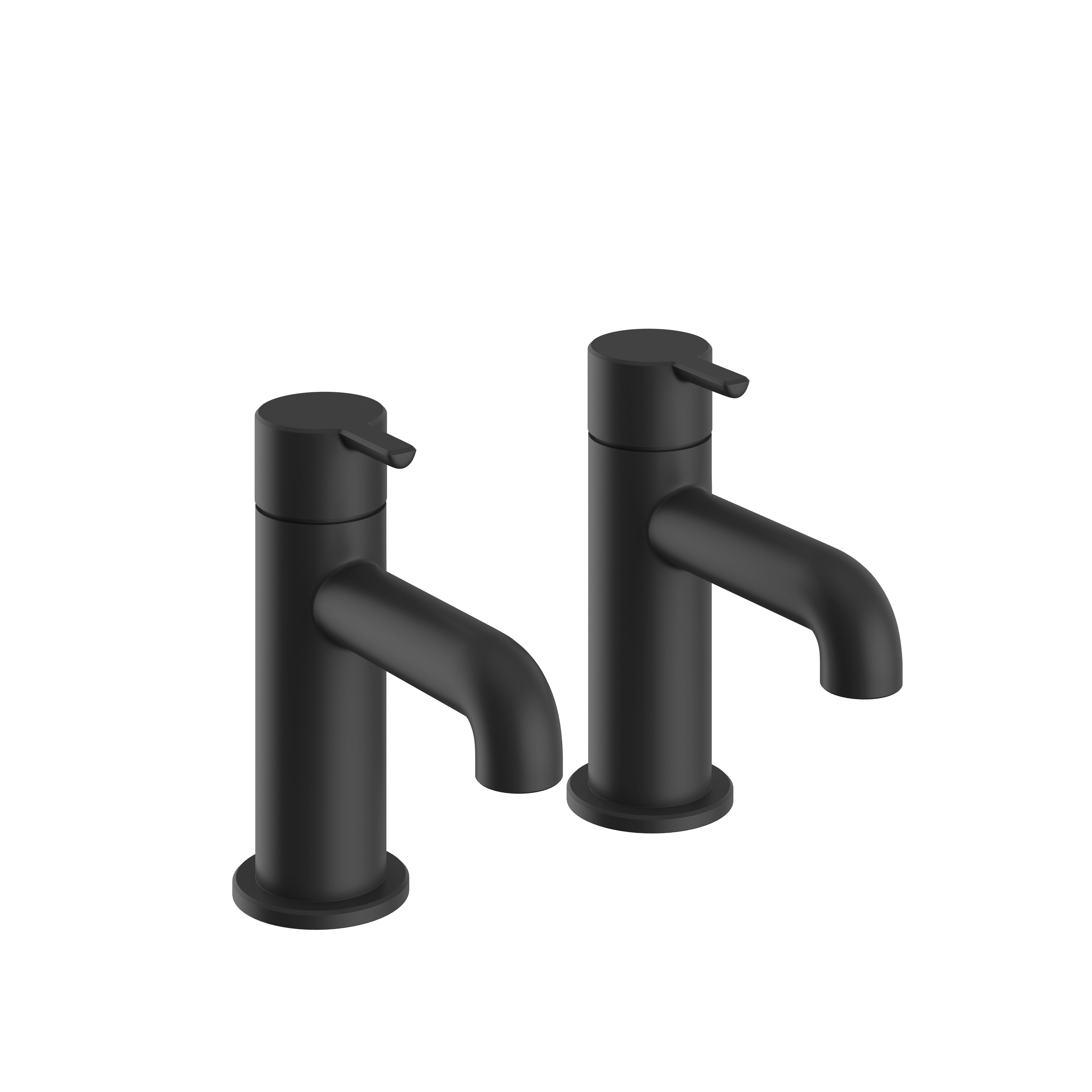 Heritage Dartmouth Bath Pillar Taps Matt Black