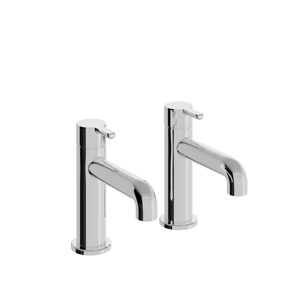 Heritage Dartmouth Basin Pillar Taps Chrome