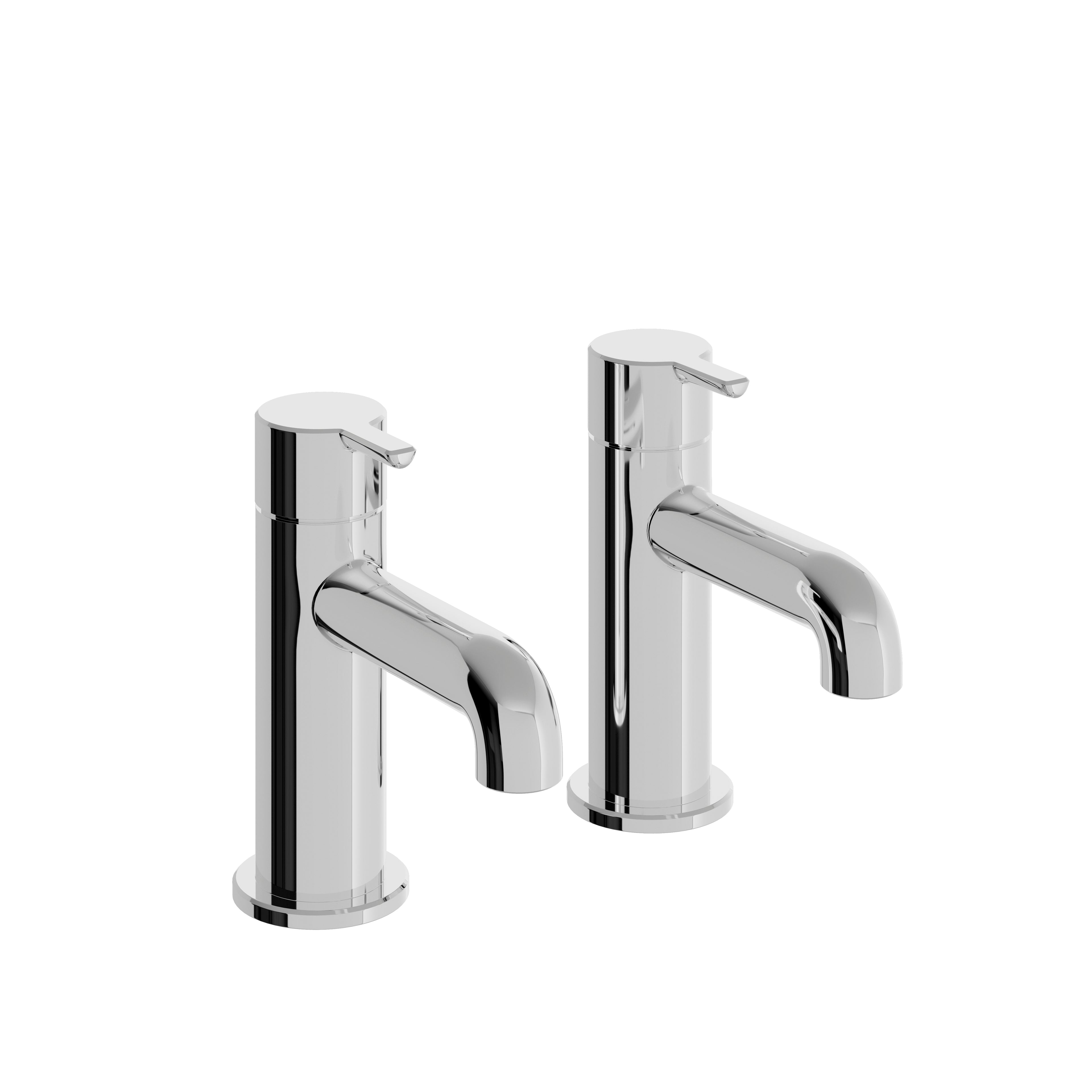 Heritage Dartmouth Bath Pillar Taps Chrome