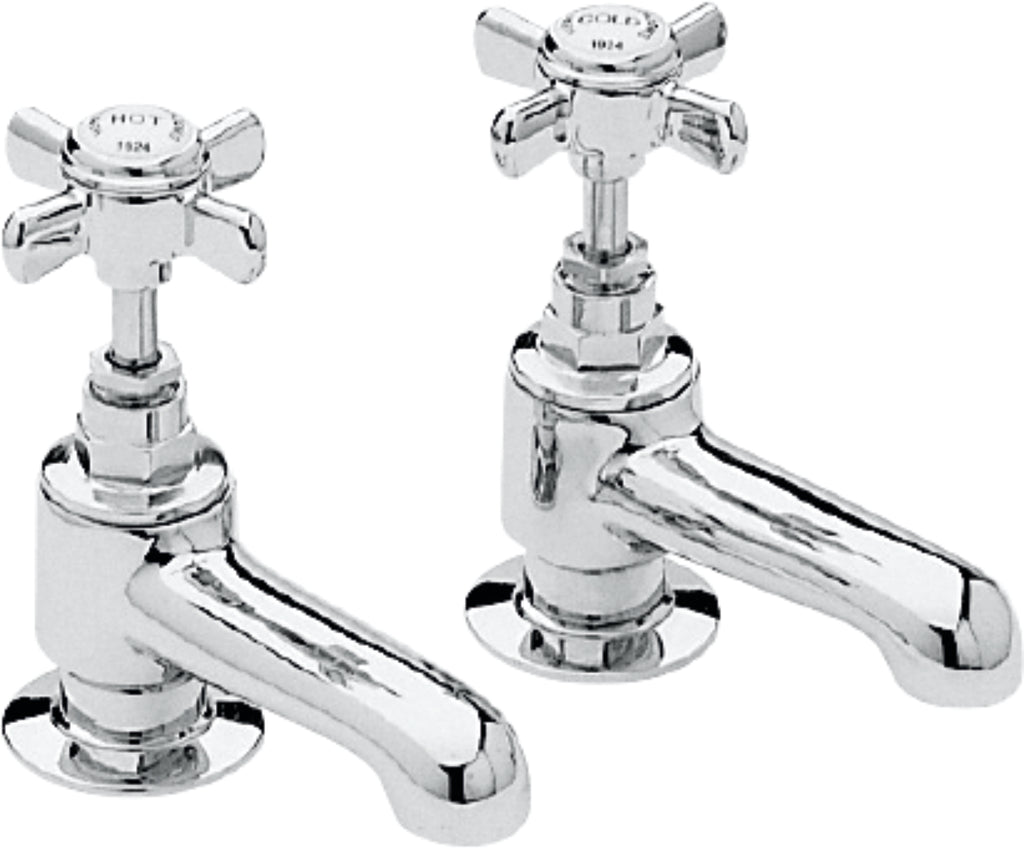 Heritage Dawlish Bath Taps Chrome