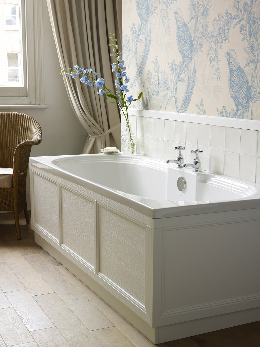Heritage Dawlish Bath Taps Chrome