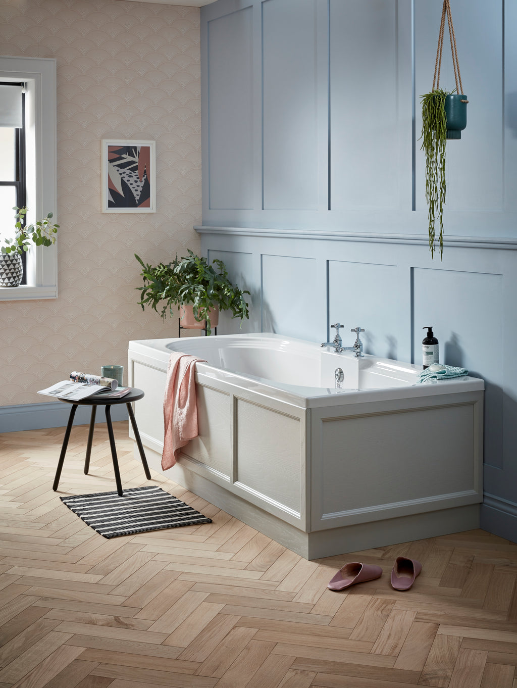 Heritage Dawlish Bath Taps Chrome