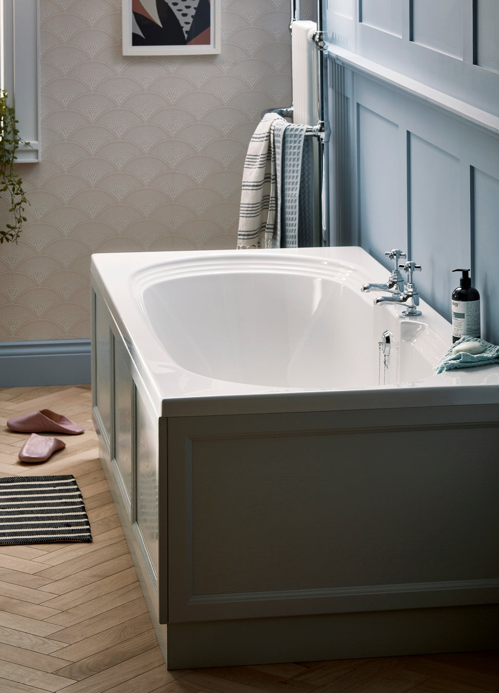 Heritage Dawlish Bath Taps Chrome