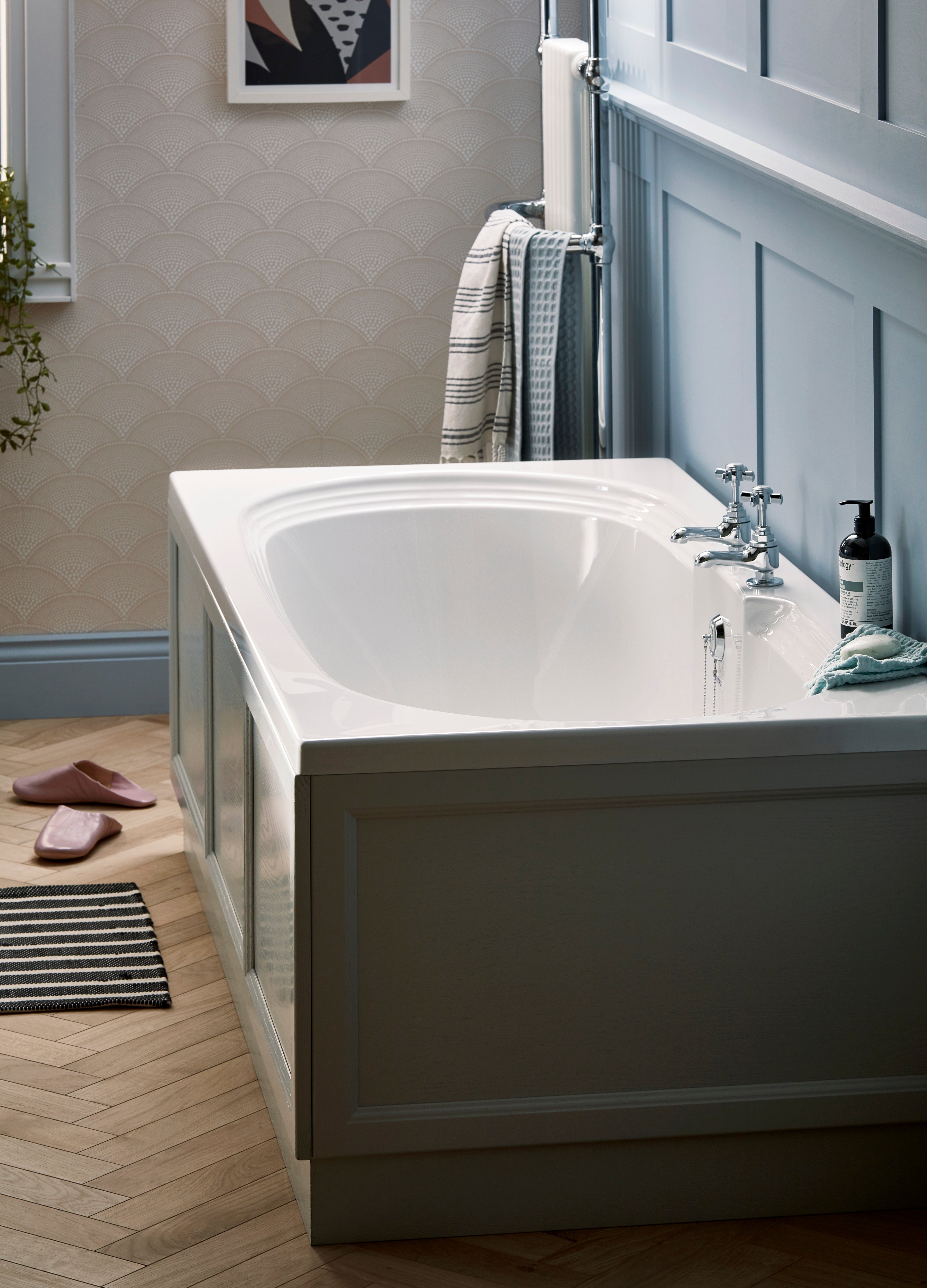 Heritage Dawlish Bath Taps Chrome
