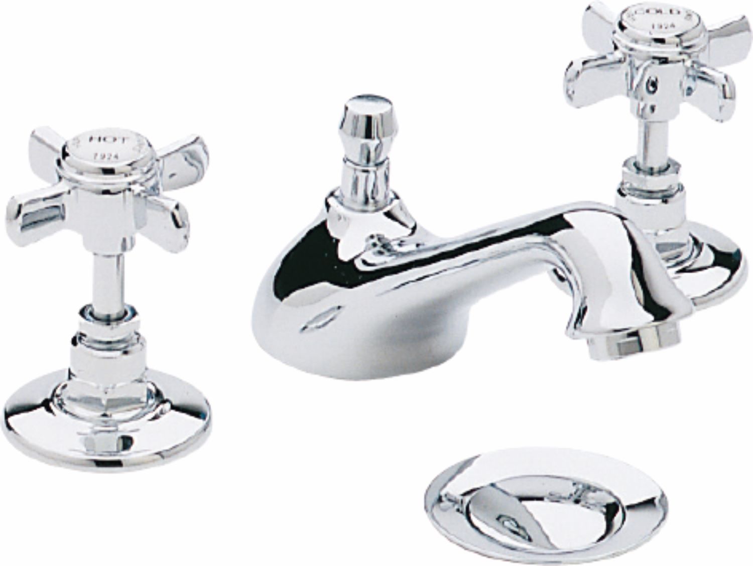 Heritage Dawlish 3TH Basin Mixer Chrome