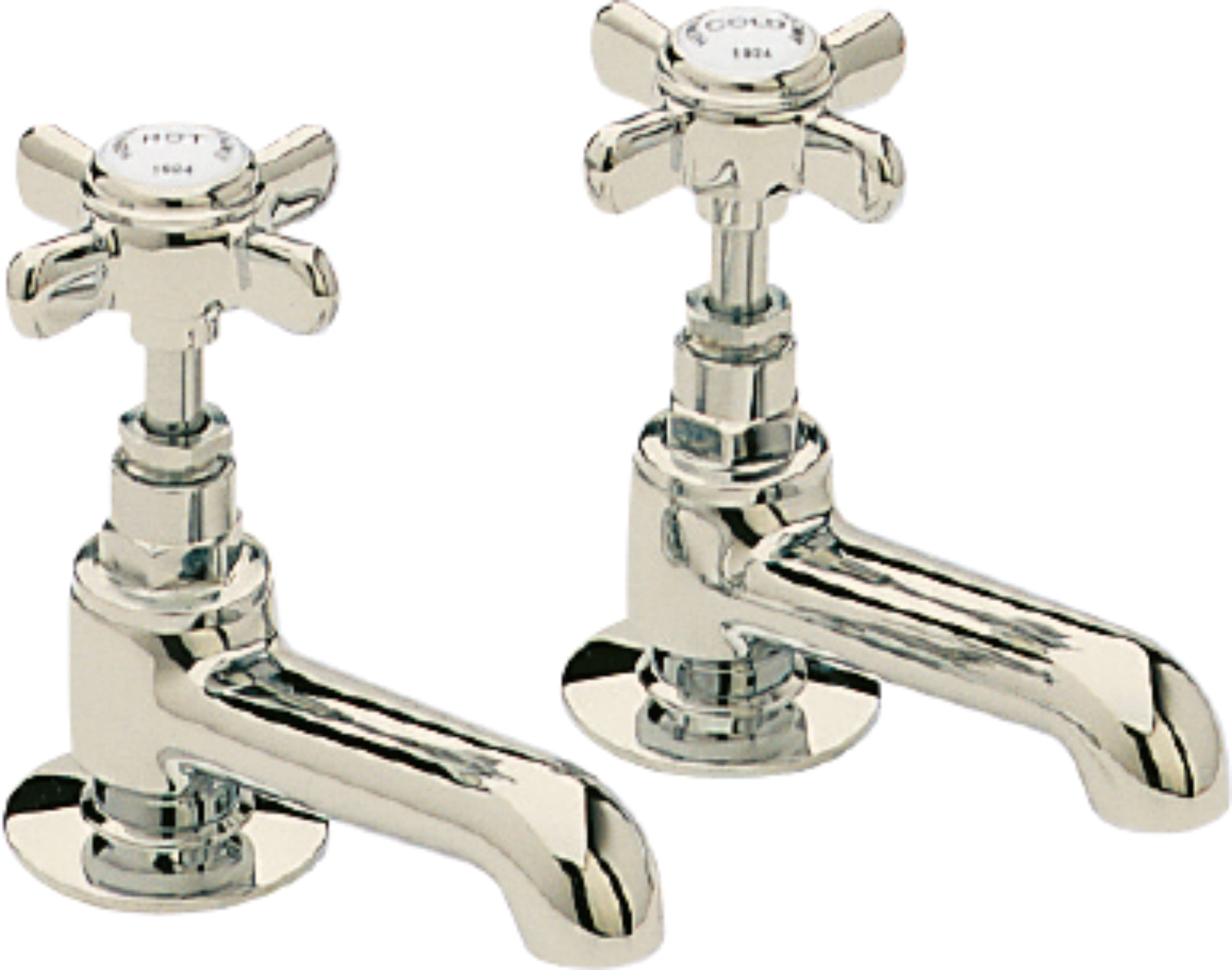 Heritage Dawlish Basin Taps Vintage Gold