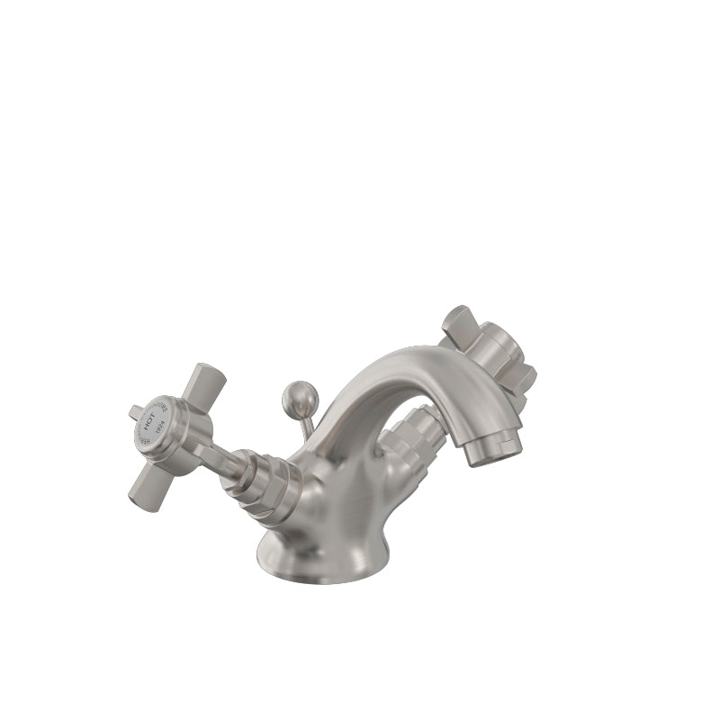 Heritage Dawlish Basin Mixer tap Brushed Nickel
