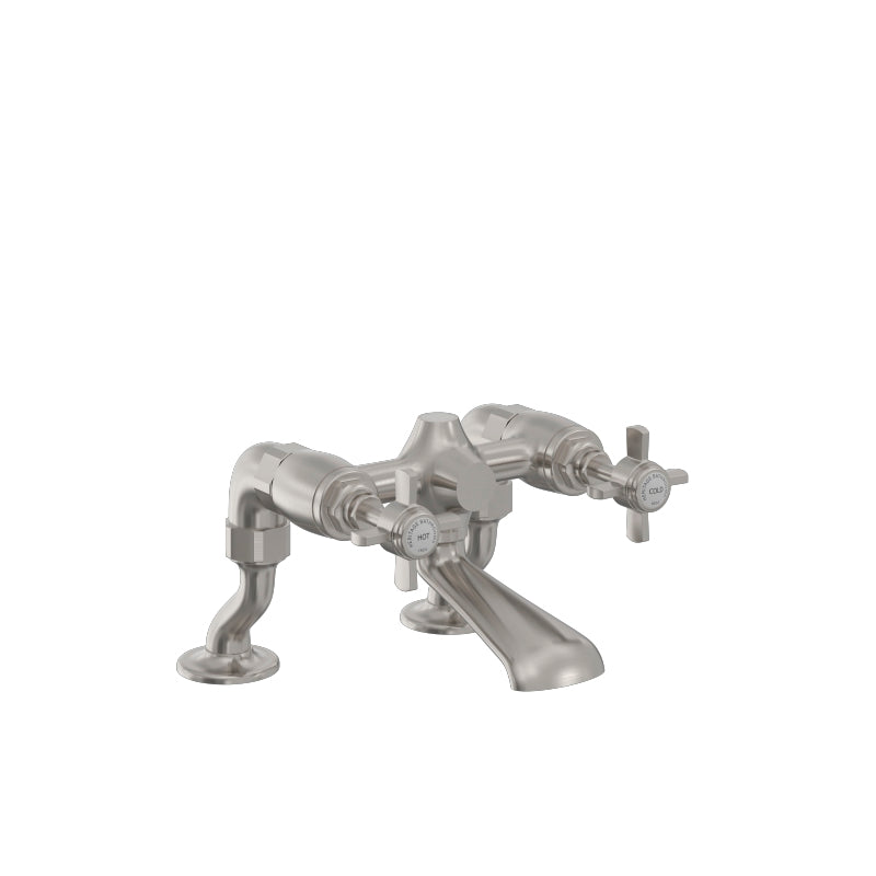 Heritage Dawlish Bath Filler Tap Brushed Nickel