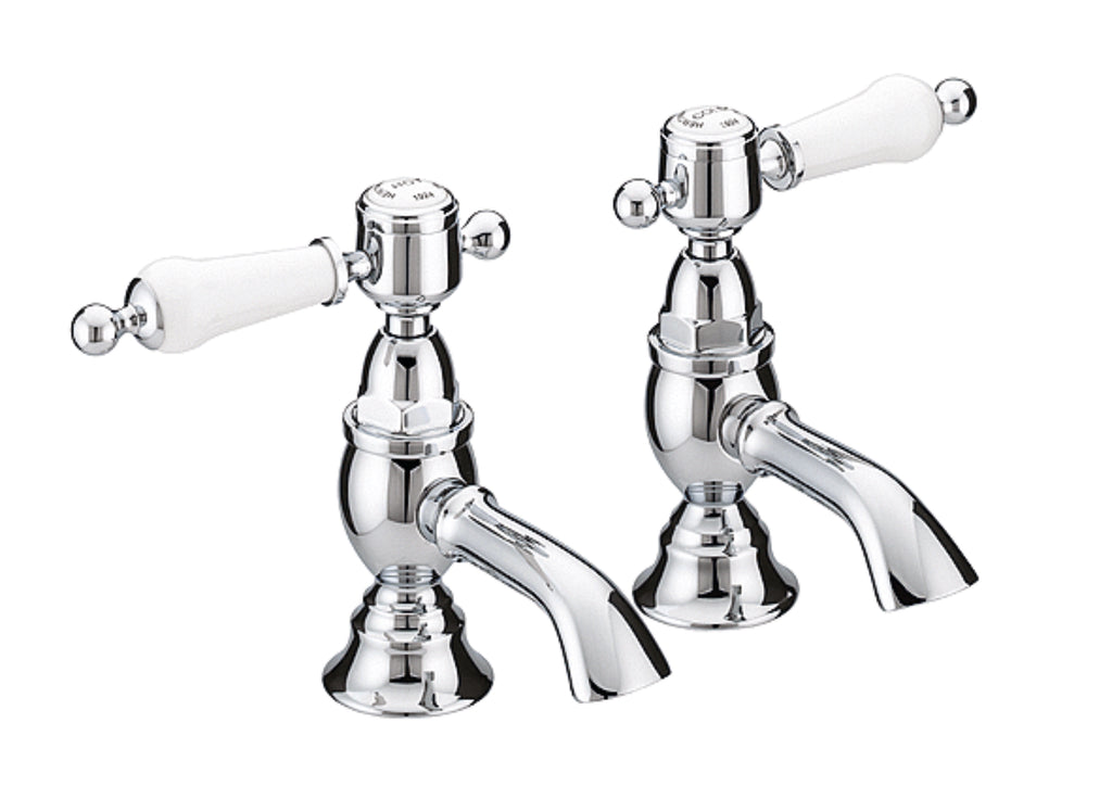 Heritage Glastonbury Basin Taps Chrome