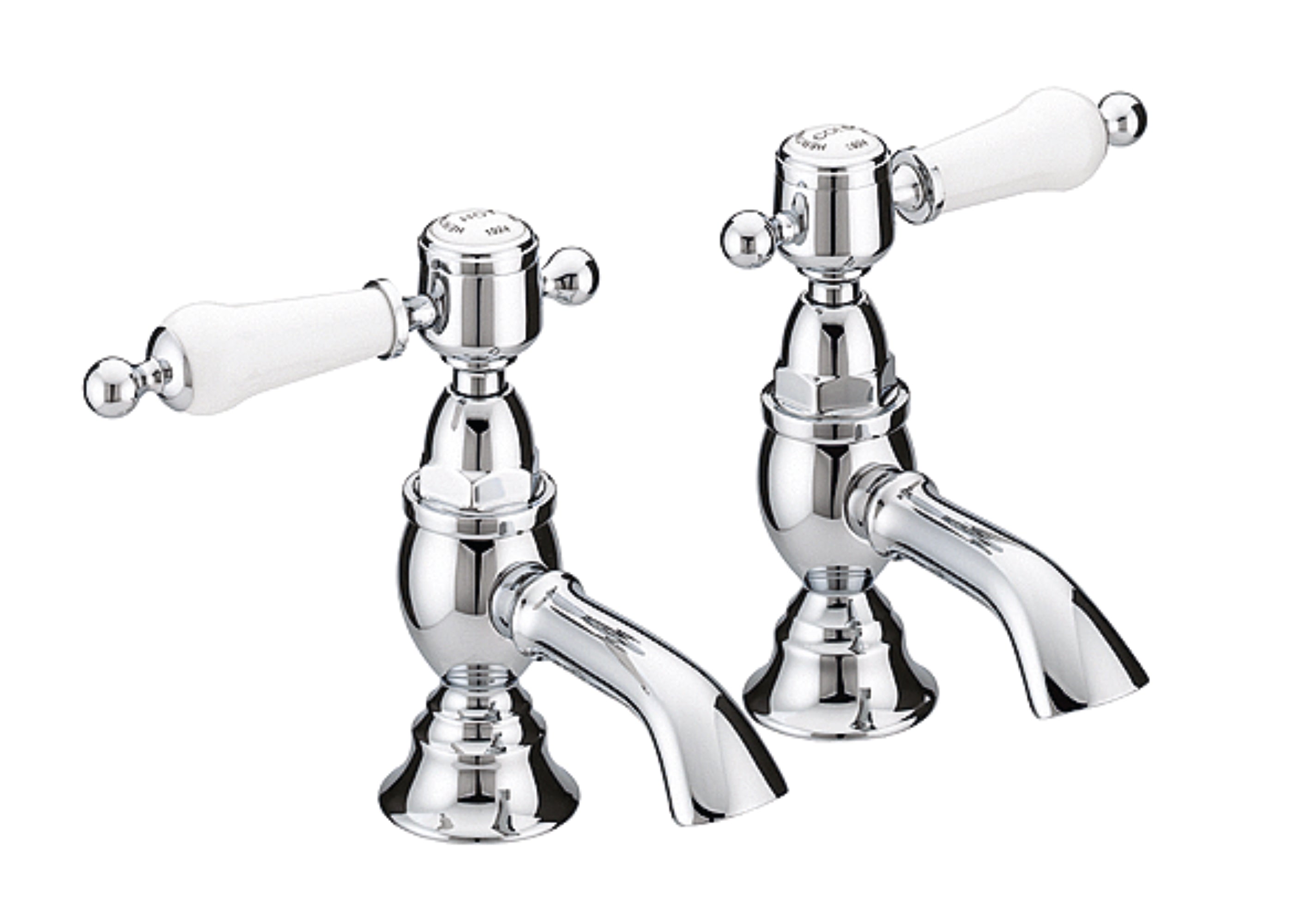 Heritage Glastonbury Basin Taps Chrome