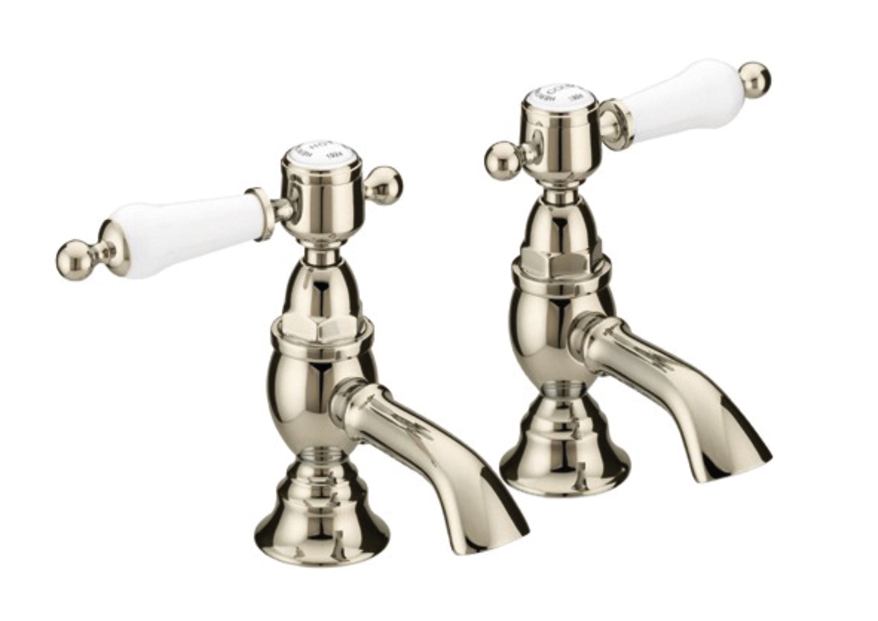 Heritage Glastonbury Basin Taps Vintage Gold