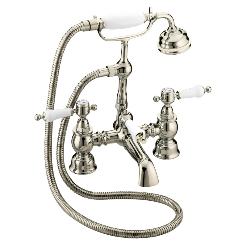Heritage Glastonbury Deck Bath Shower Mixer Tap Vintage Gold Gold Plated