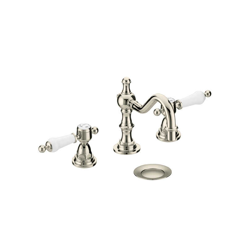 Heritage Glastonbury Vintage Gold 3 Taphole Swivel Spout Basin Mixer Tap Vintage Gold Gold Plated