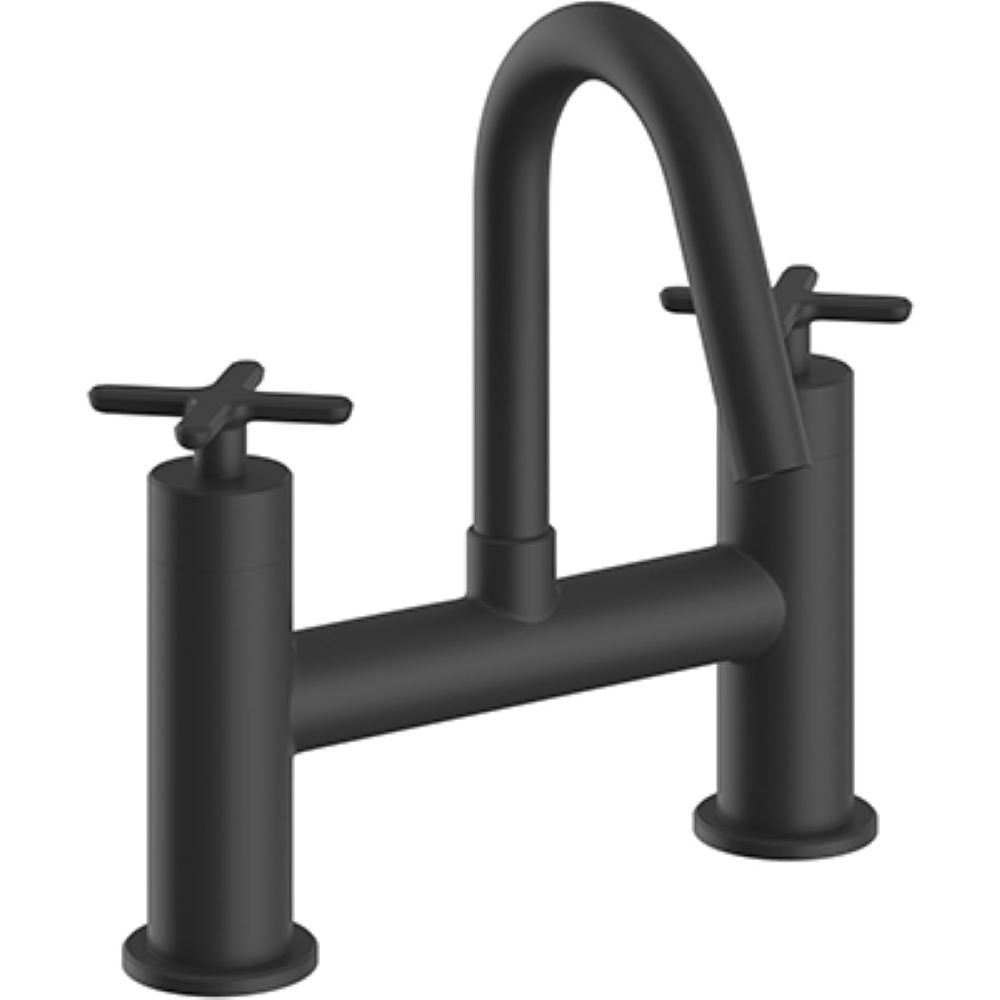 Heritage Salcombe Bath Filler Matt Black