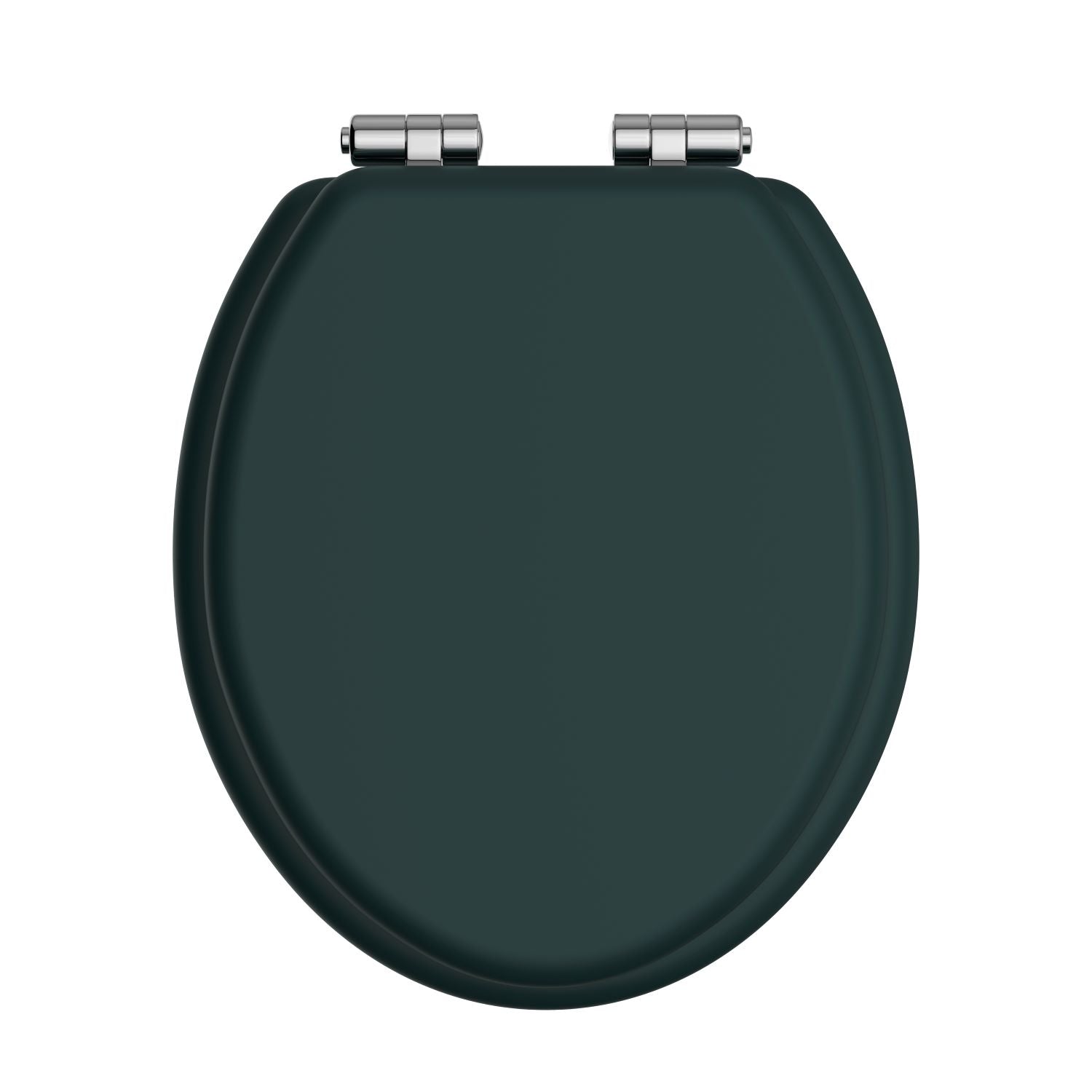 Heritage Toilet Seat Soft Close Chrome Hinges - Classic Green