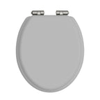 Heritage Toilet Seat Soft Close Vintage Gold Hinges - Dove Grey