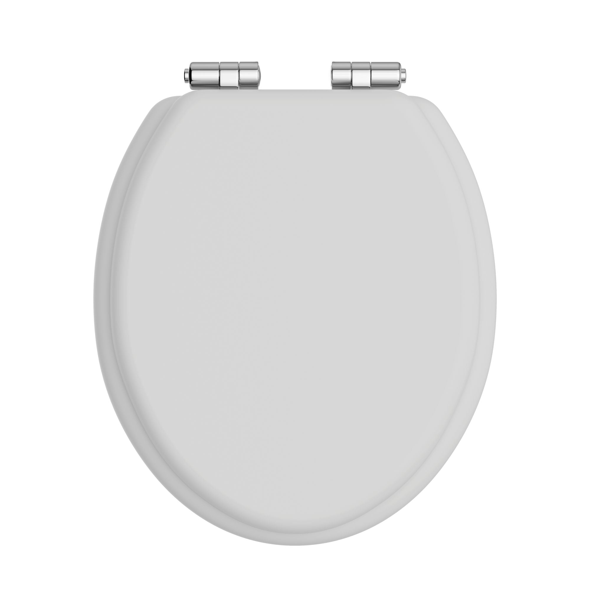 Heritage Toilet Seat Soft Close Chrome Hinges - Dove Grey