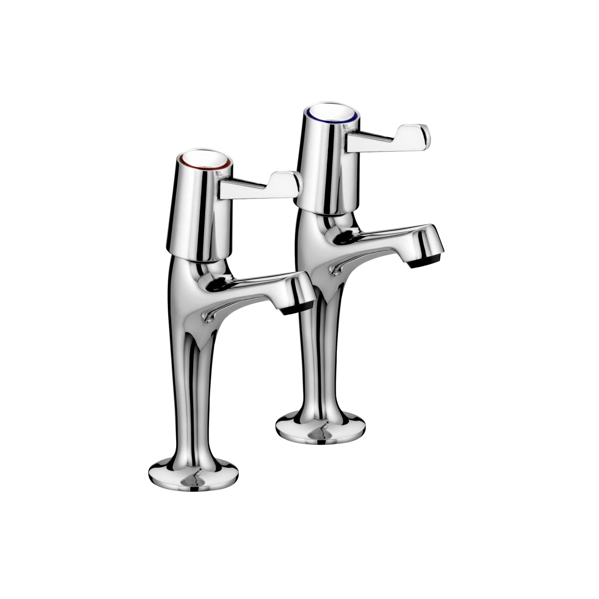 Bristan Lever High Neck Pillar Taps Chrome VAL2 HNK C CD