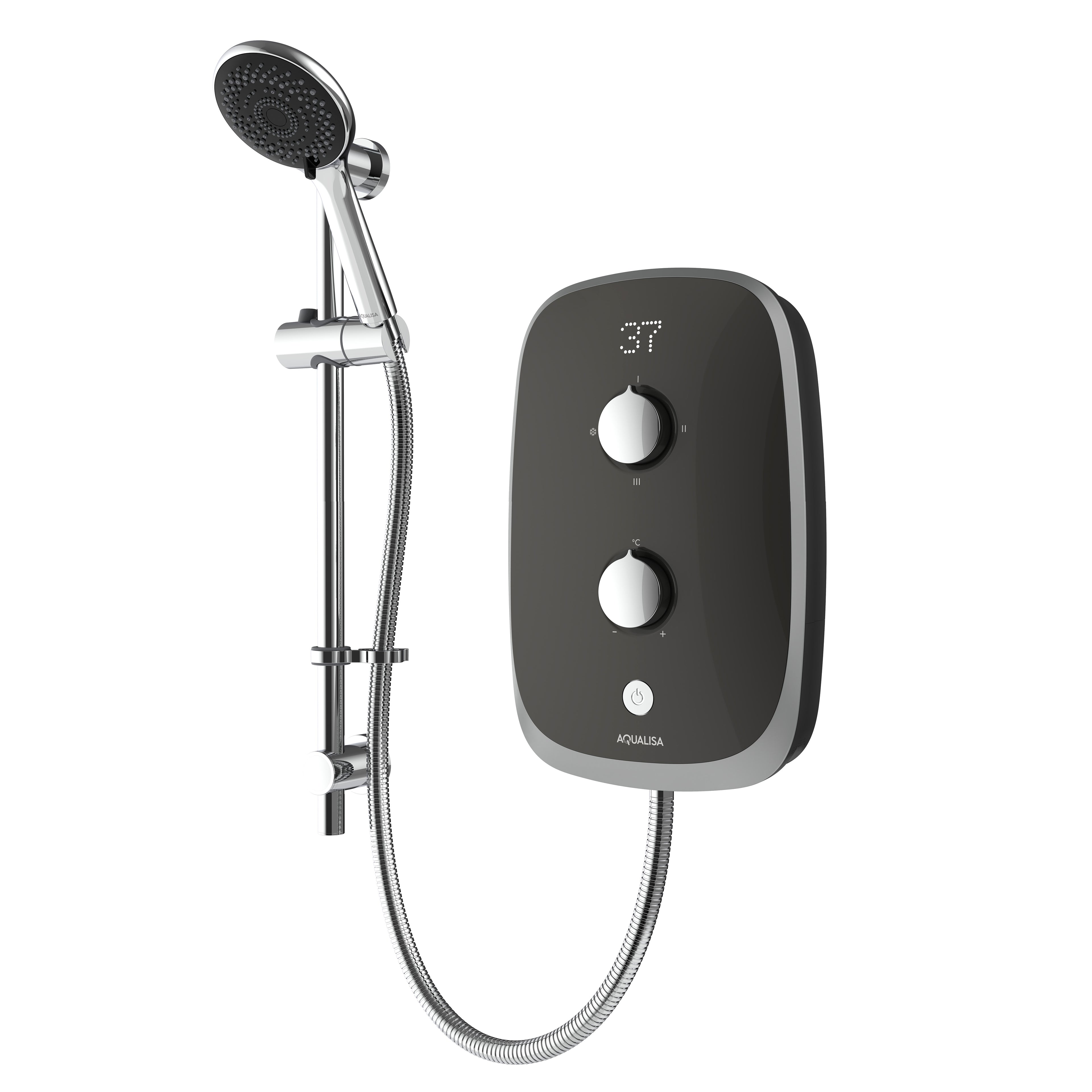 Aqualisa Evolve Electric Shower Grey/Satin Silver 9.5kW