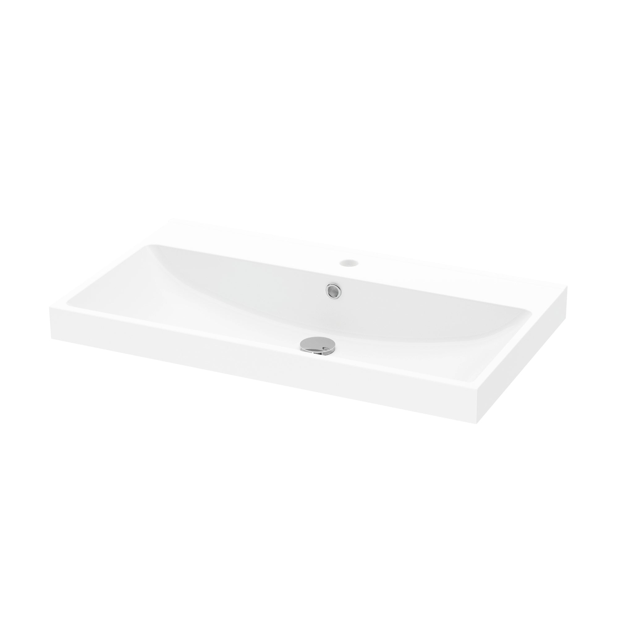 Atlanta Verdant 510(W) X 370(D)mm Straight Sit-On Basin