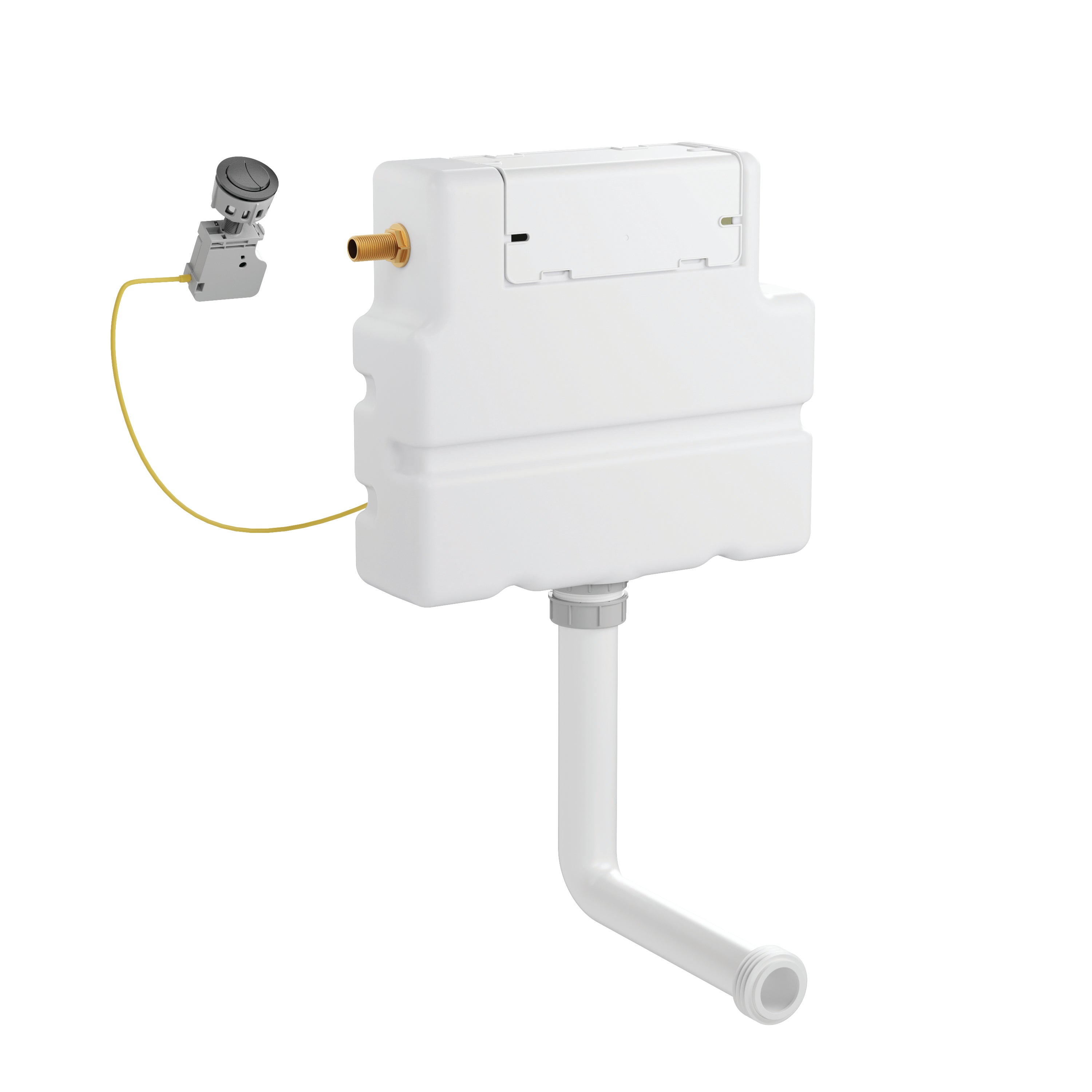 Crosswater Flush Button Cistern Set 1 Brushed Nickel