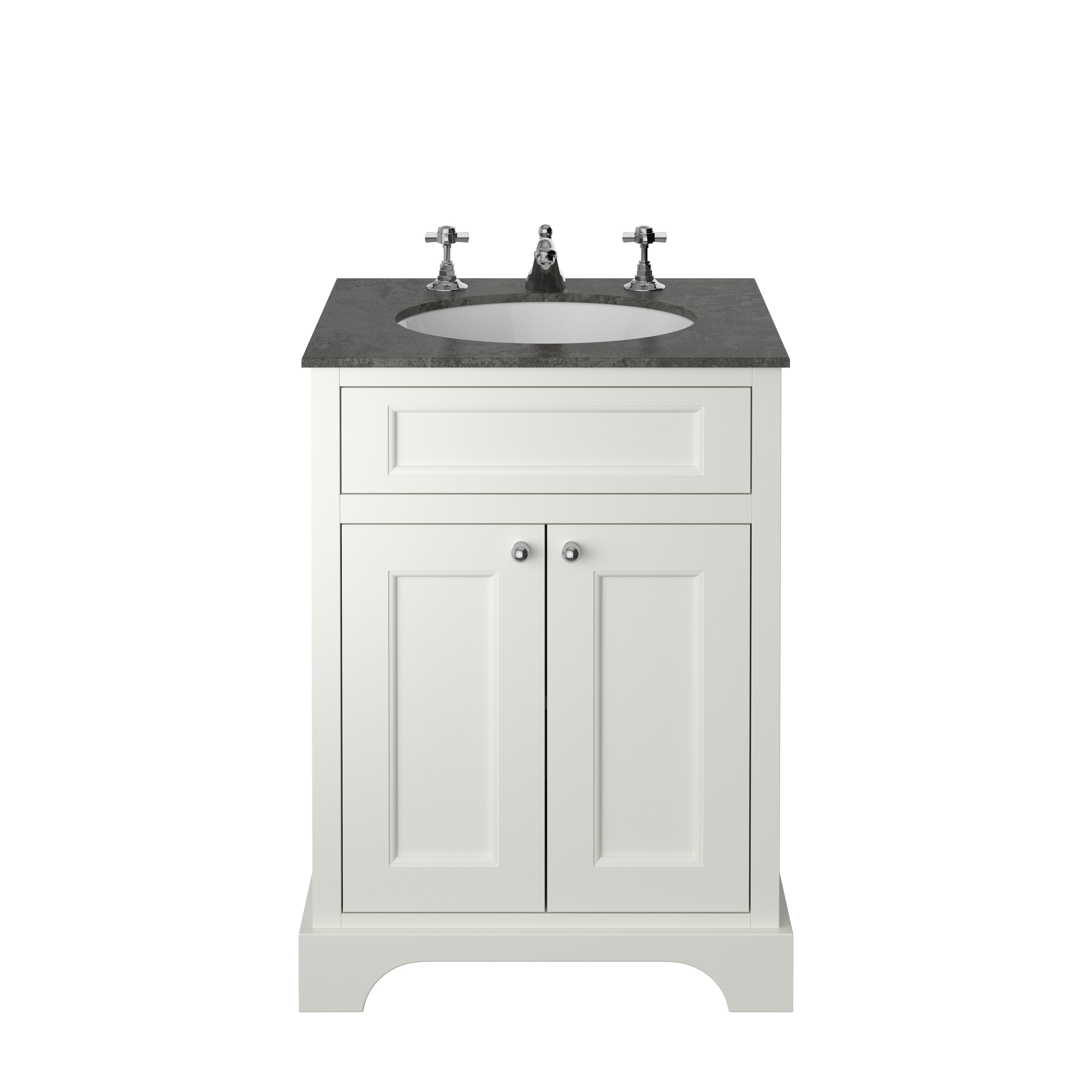 Heritage Bathrooms Wilton 600mm Freestanding Vanity Unit- Chantilly