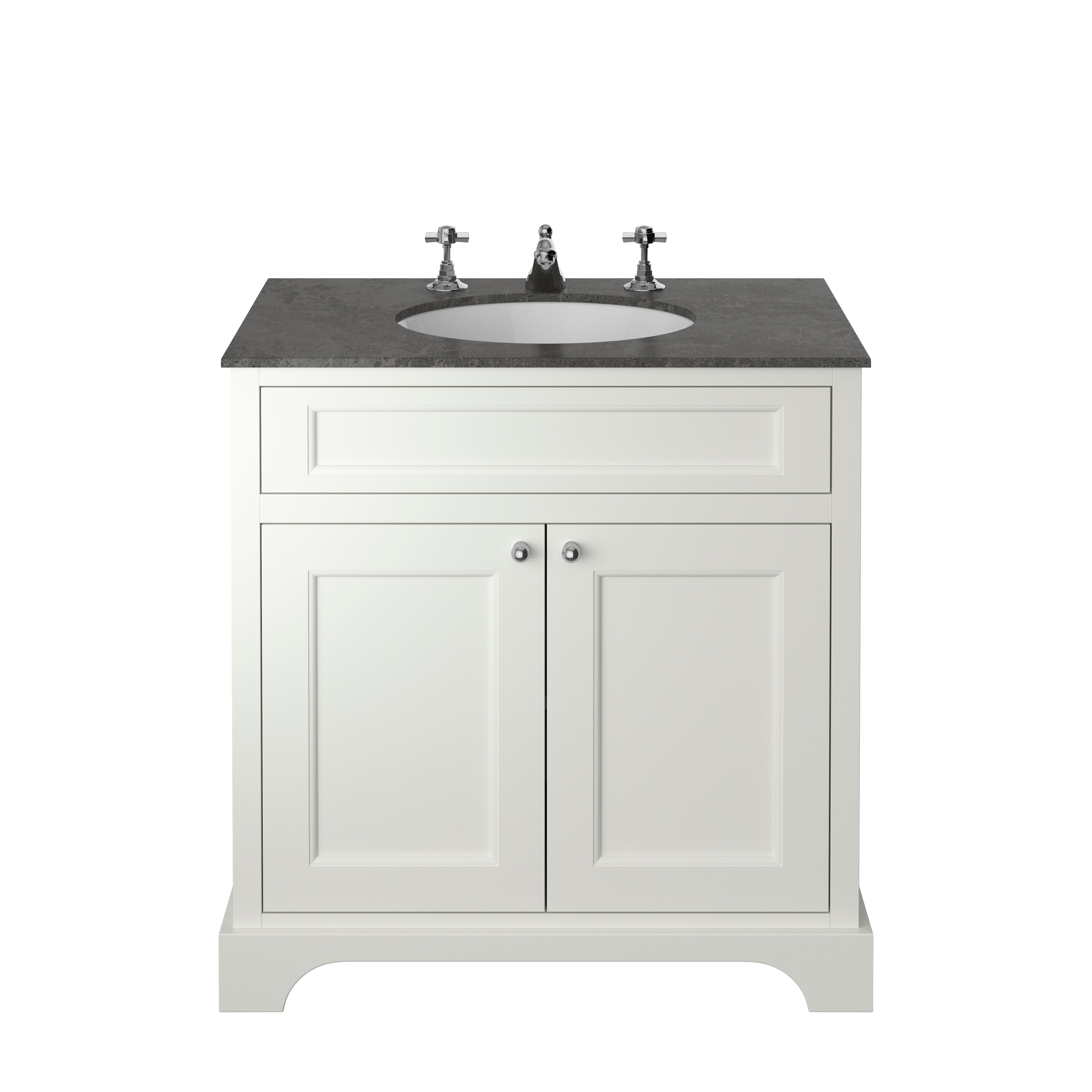Heritage Wilton Vanity Unit 800mm Freestanding - Chantilly