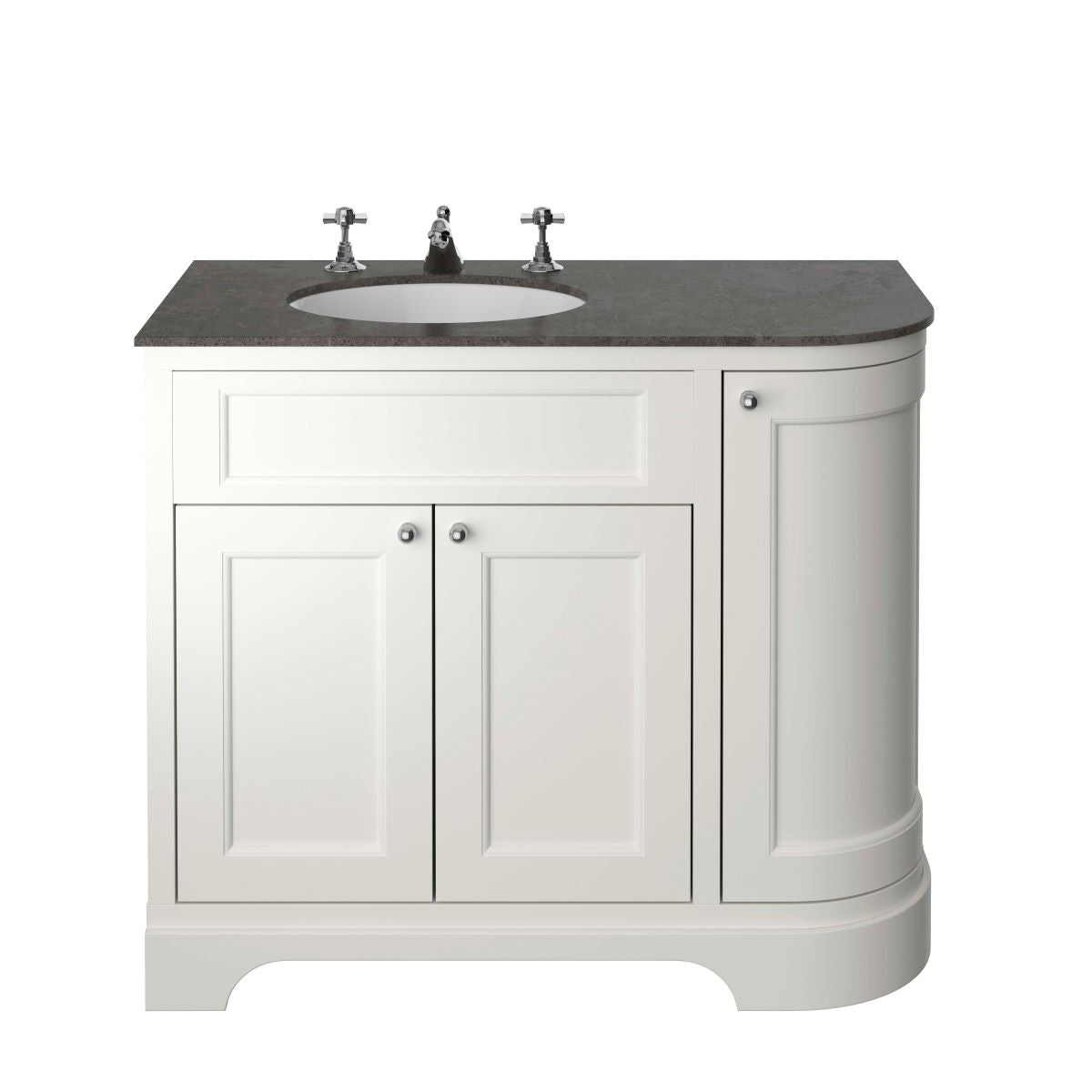 Heritage Wilton Vanity Unit 1000mm Corner LH - Chantilly