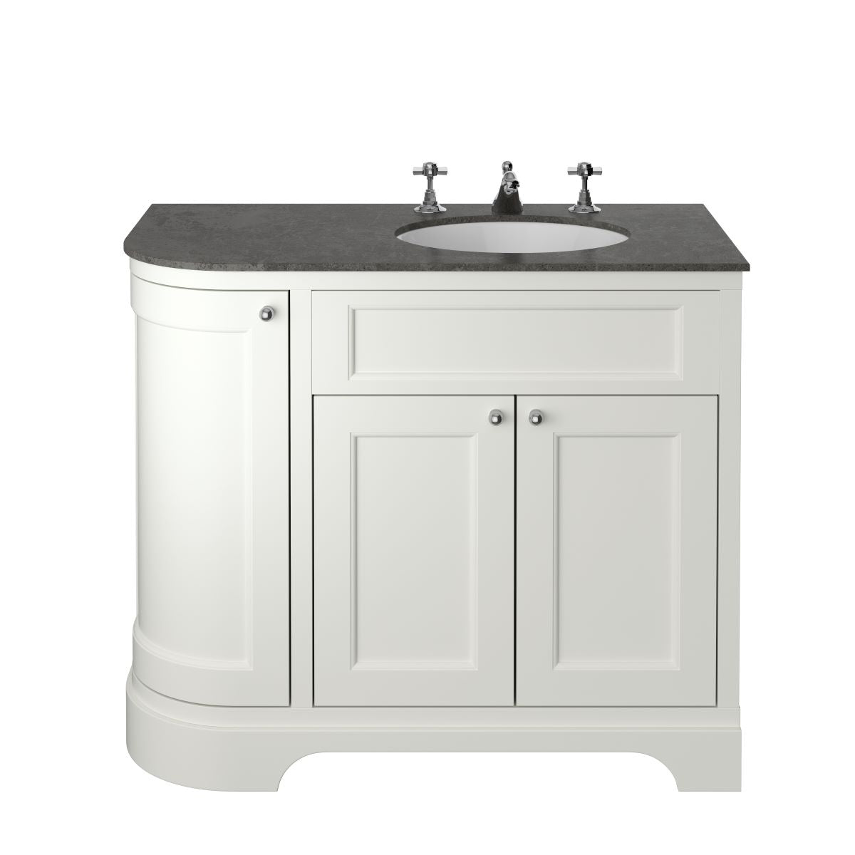 Heritage Wilton Vanity Unit 1000mm Corner RH - Chantilly