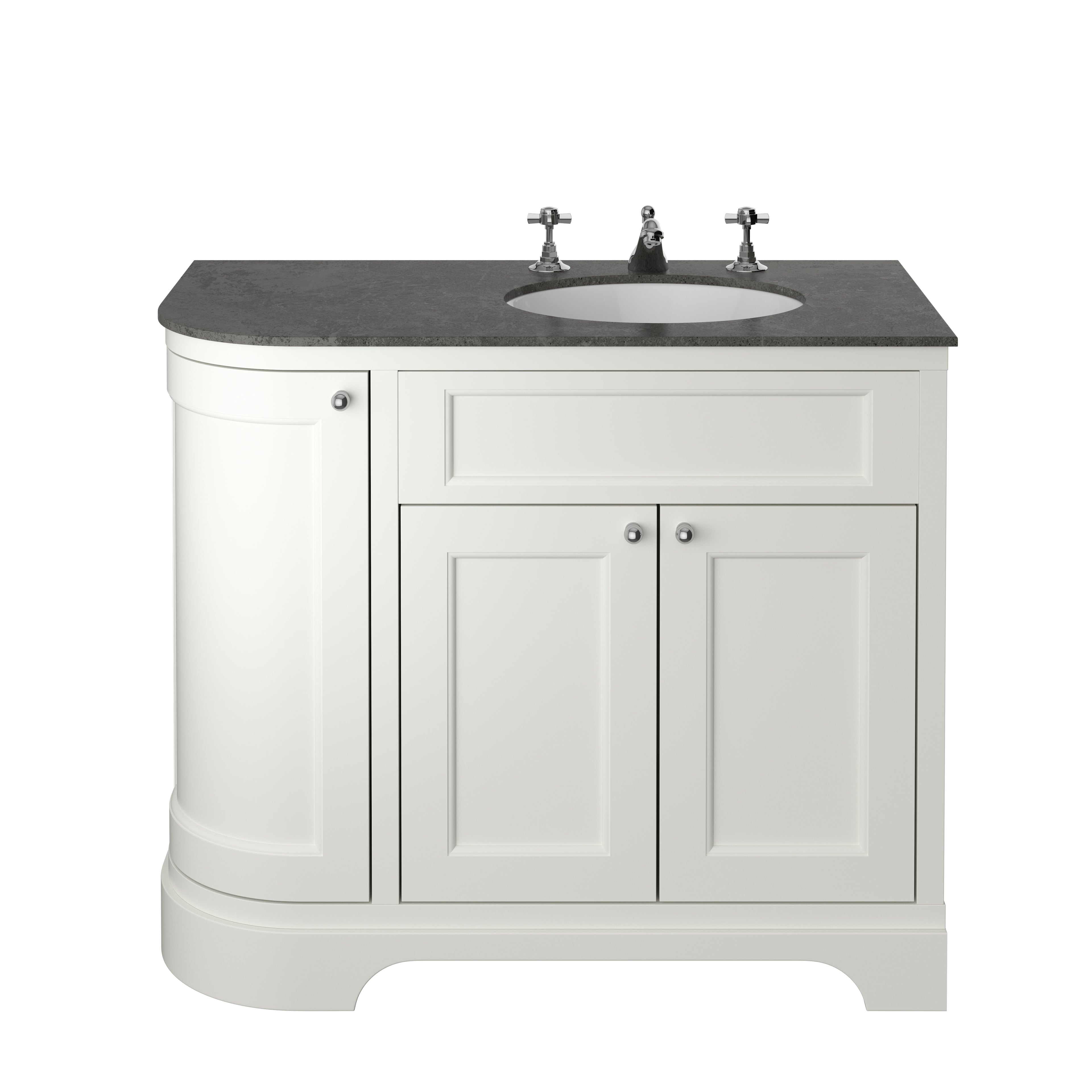 Heritage Wilton Vanity Unit 1000mm Corner RH - Chantilly