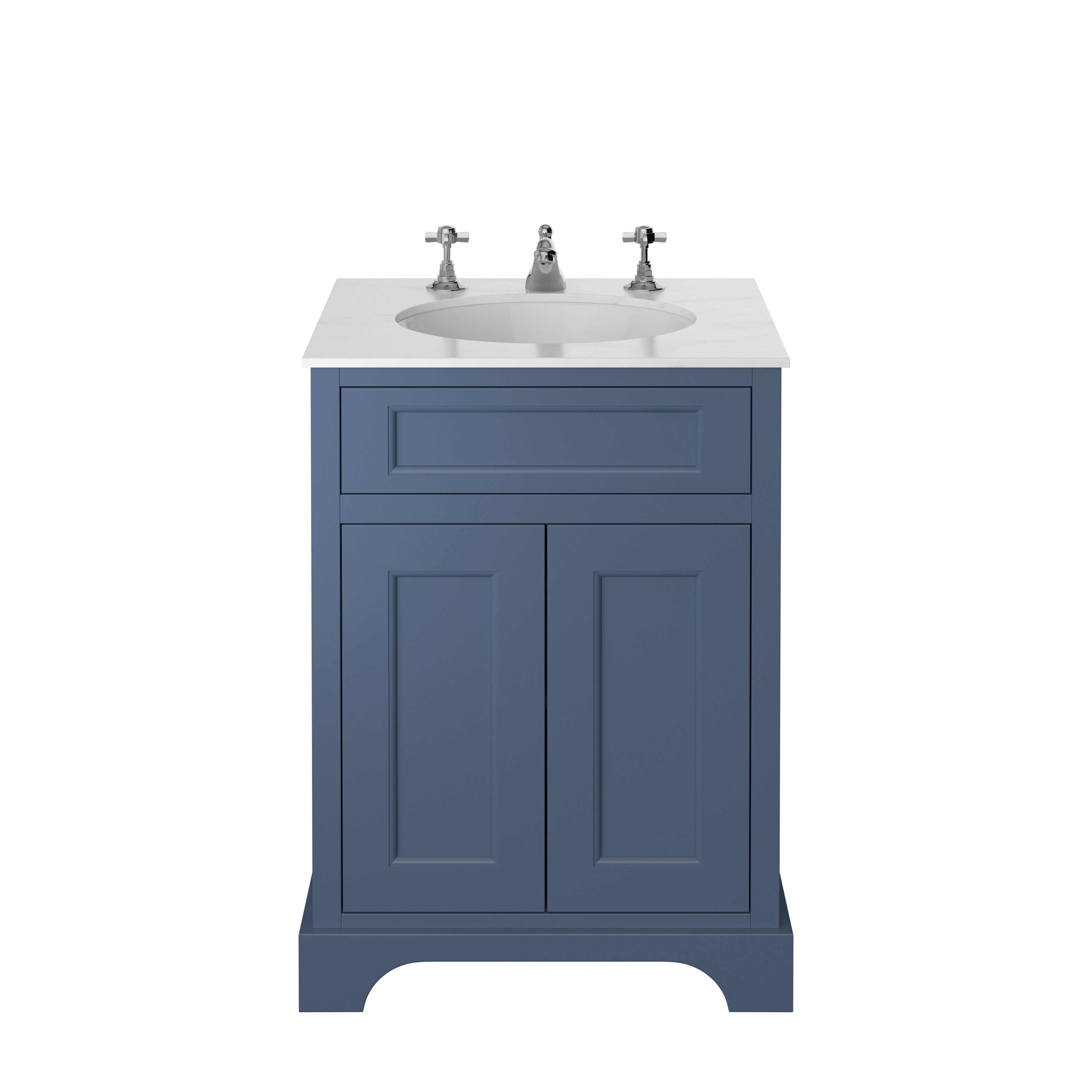 Heritage Bathrooms Wilton 600mm Freestanding Vanity Unit- Maritime Blue