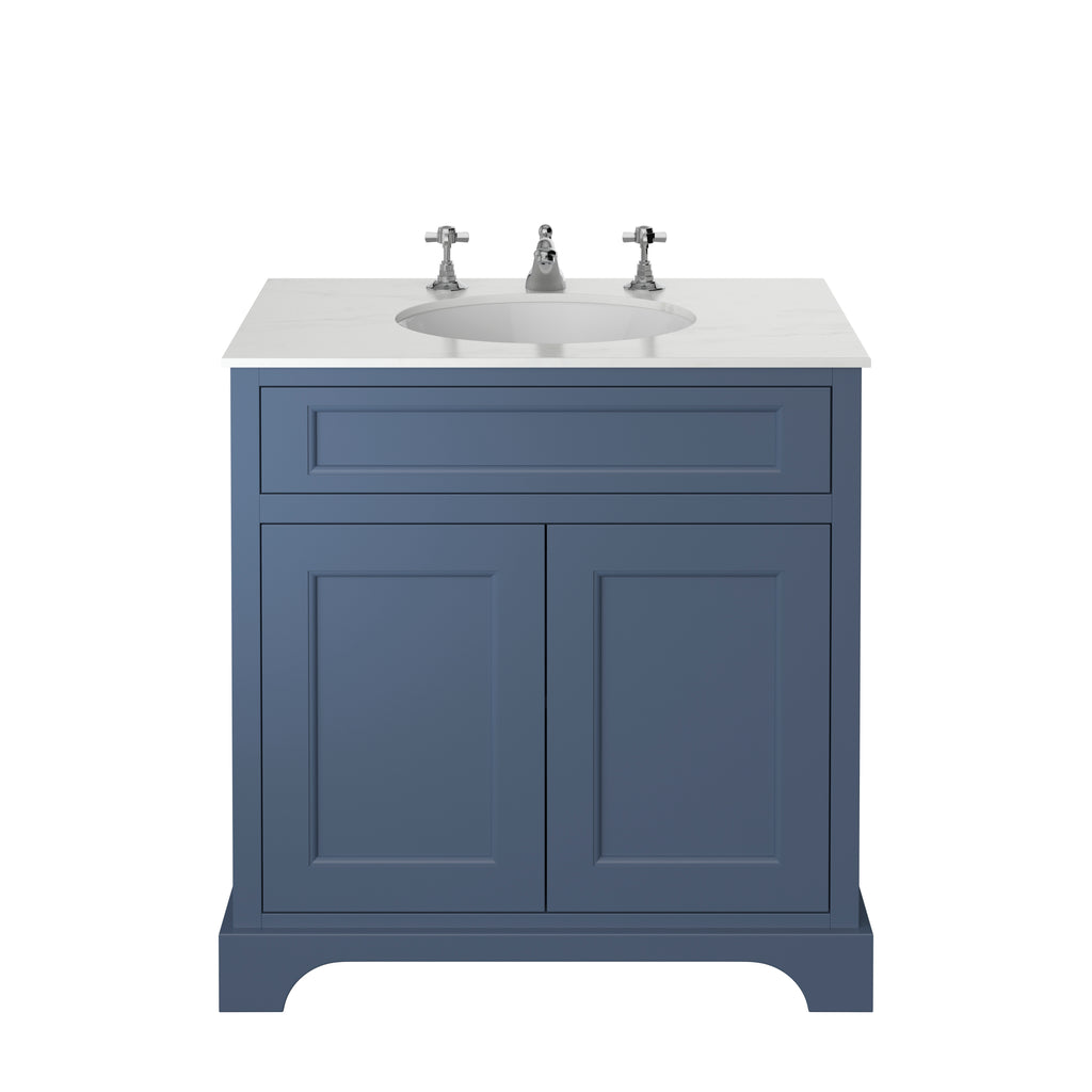 Heritage Wilton Vanity Unit 800mm Freestanding - Maritime Blue