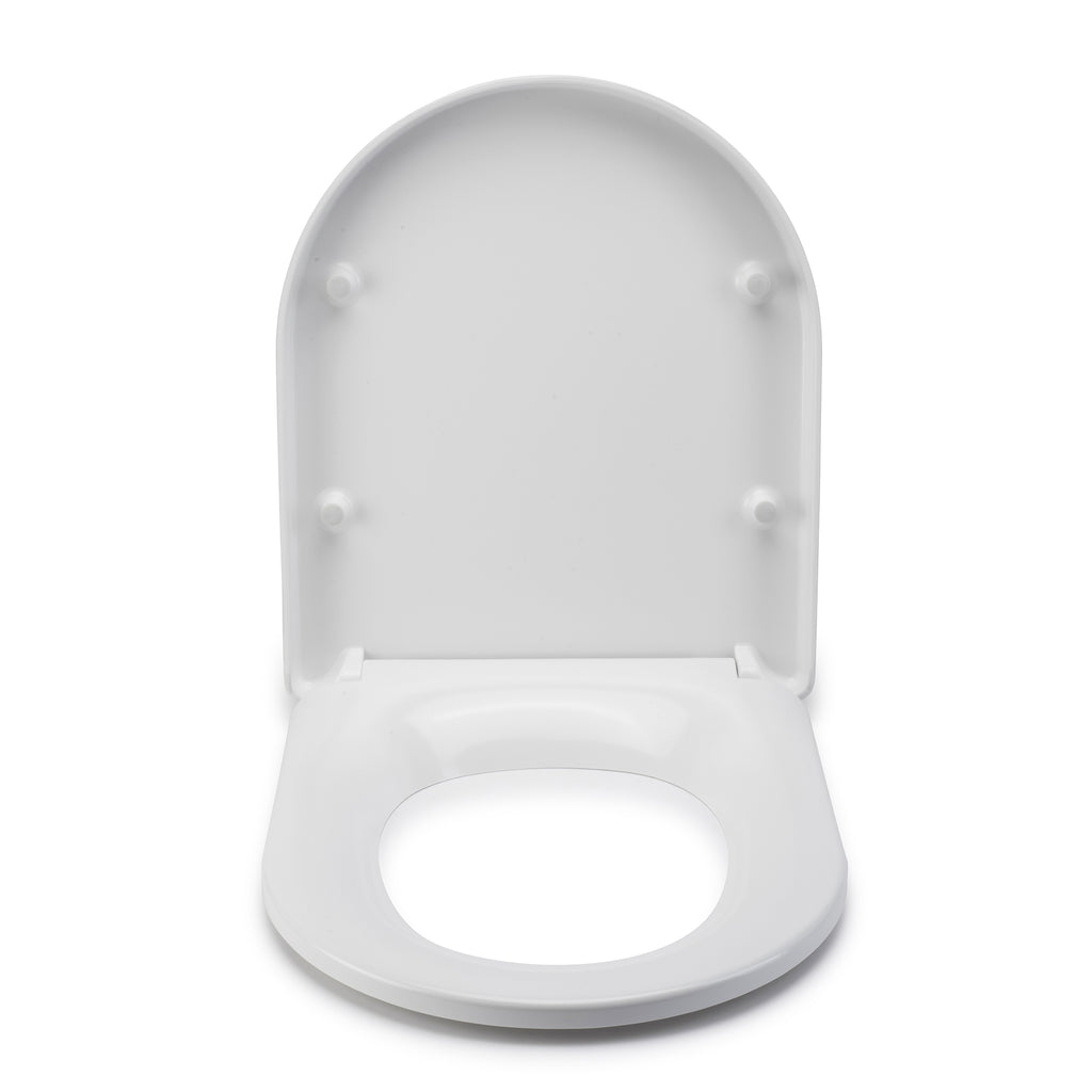 Croydex Eyre D Shaped Soft Close Toilet  Seat White