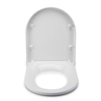 Croydex Eyre D Shaped Soft Close Toilet  Seat White