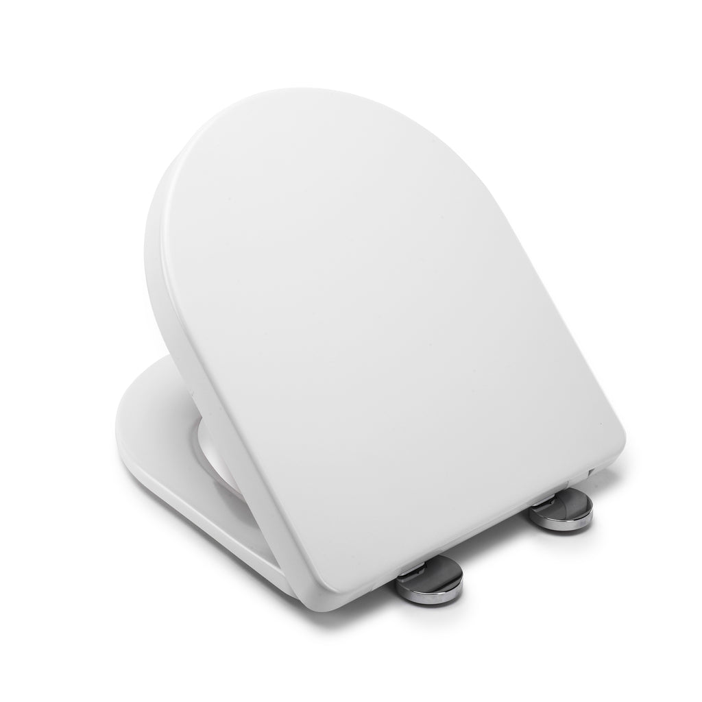 Croydex Eyre D Shaped Soft Close Toilet  Seat White