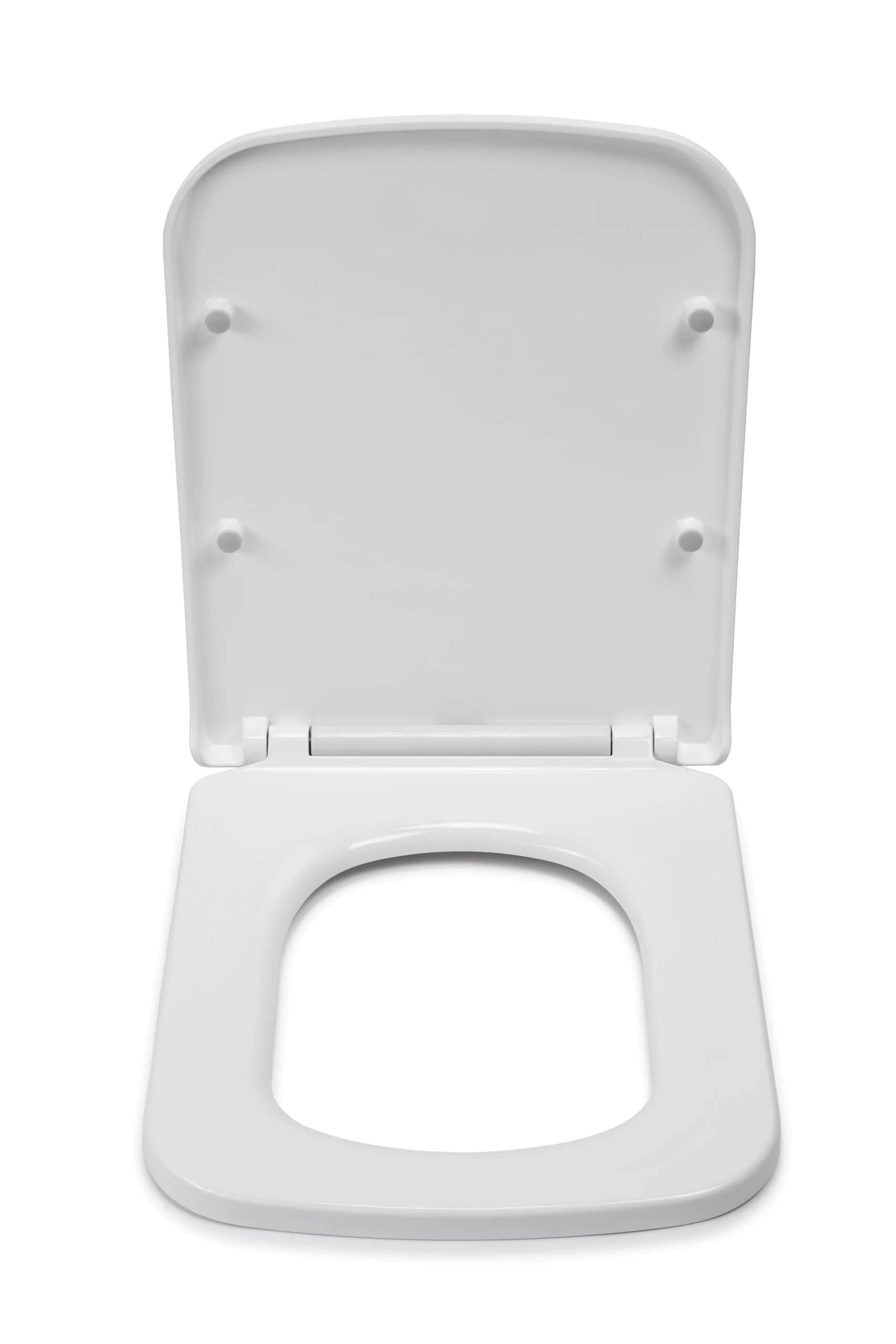 Croydex Leven Square Flexi-Fix Soft Close Quick Release Top Fix Anti-Bacterial White Thermoset Toilet Seat