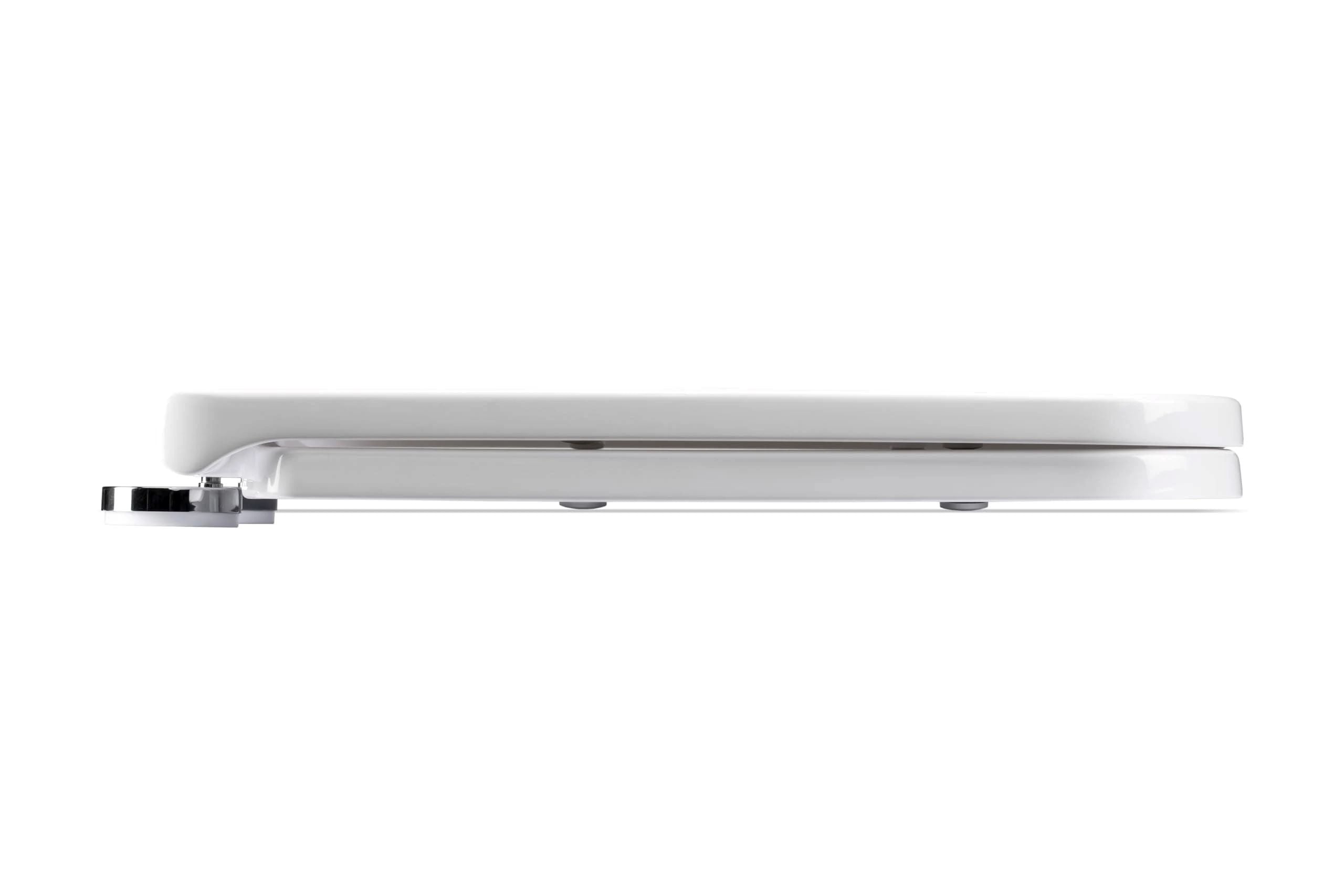 Croydex Leven Square Flexi-Fix Soft Close Quick Release Top Fix Anti-Bacterial White Thermoset Toilet Seat