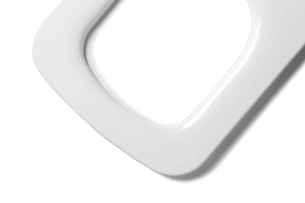 Croydex Leven Square Flexi-Fix Soft Close Quick Release Top Fix Anti-Bacterial White Thermoset Toilet Seat